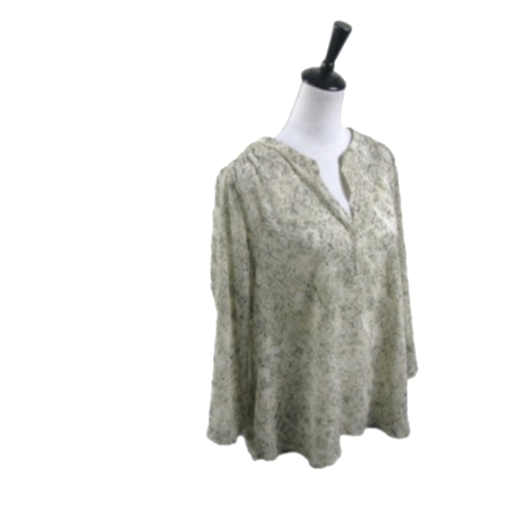 Paraphrase Cream/Tan Snakeskin Print 3/4 Sleeve Blouse Size XL - Picture 5 of 5